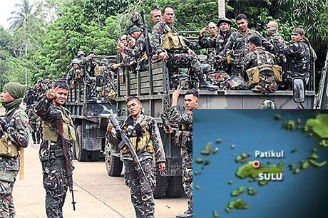 菲律宾陆军精锐侦骑兵26日清晨在苏禄省帕蒂古镇丛林发现约100名恐怖组织「阿布沙伊夫」成员的踪迹，双方发生激战。