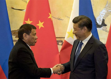 菲律宾总统杜特地正式访华，与中国国家主席习近平会面。
