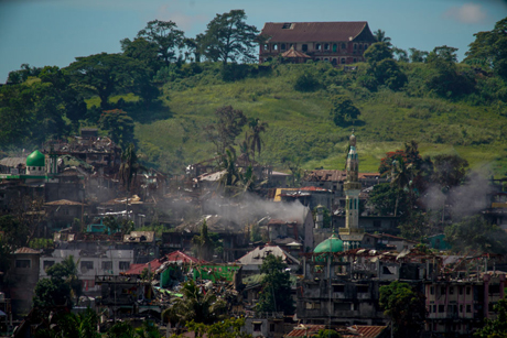 A city in ruins