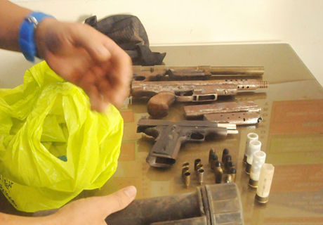 confiscated firearms and ammunitions